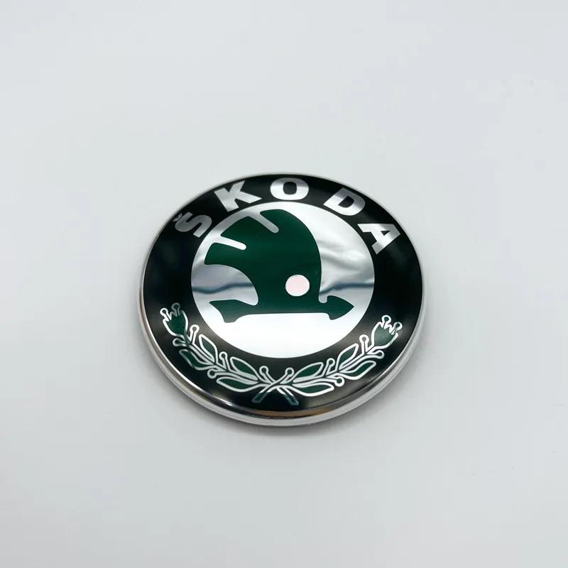 

Car Sticker 2025 New 80/90/100mm 3D logo Car Front Bonnet Grill Rear Trunk Emblem Badge Sticker For Skoda Fabia Rapid Superb Oct 80mm