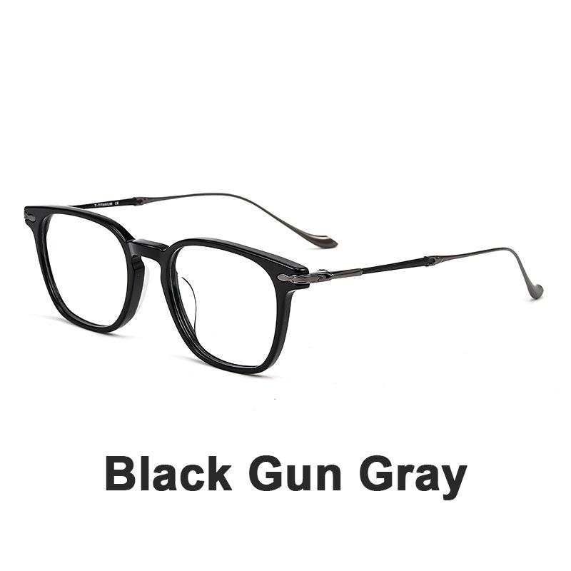 Japanese Style Fashion Luxury Glasses Frame Retro Acetate Fiber Pure Titanium Eyewear Square Gentleman Eyeglasses For Men Women
