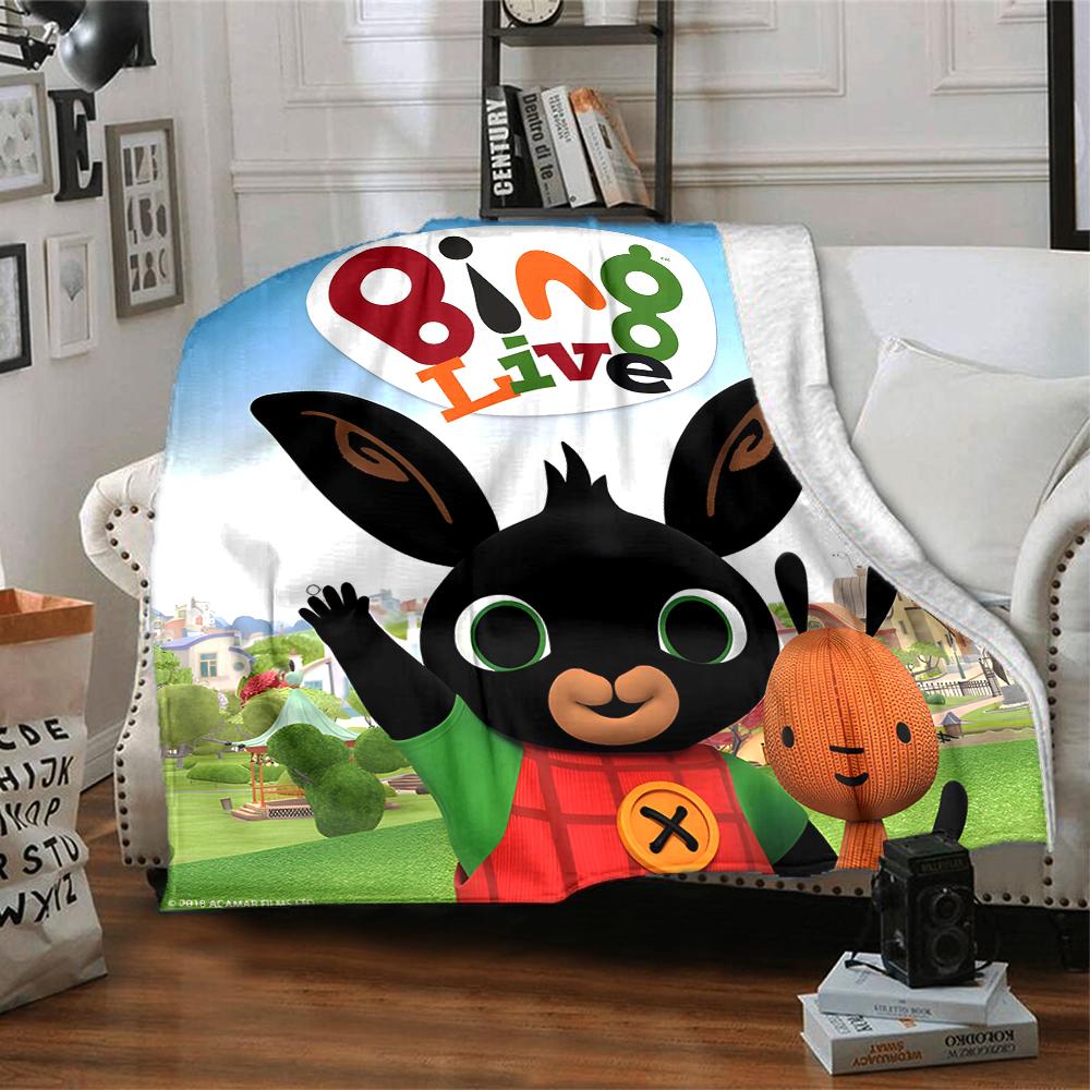 1pc Bing Bunny4 Blanket, Gift, for Men and Women, Soft Blanket, Good for Sofa Bed Couch Travel, Lightweight Flannel Blanket