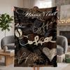 Cozy Coffee Custom Flannel Blankets Soft Warm Cozy Throws for Home Decor Holiday Gifts