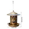 J0MC Outdoor Metal Bird Feeder Feeding Ports Squirrels Resistant Heavy Duty