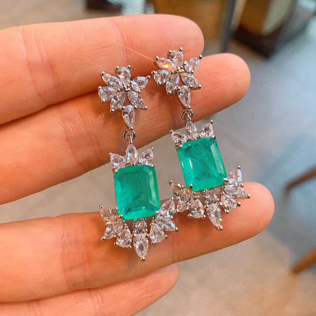 Color Simulation Jewelry, Fashionable Exaggerated Yellow Diamond Pink Diamond Women'S Goods