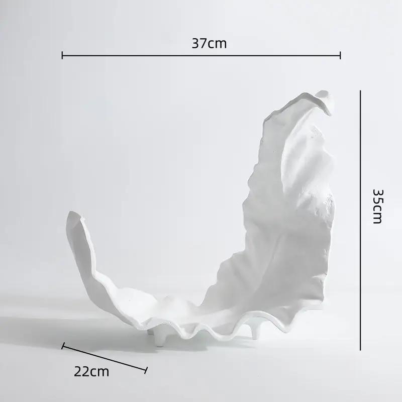 

Tray Miniatures Decor Figurines Resin Handicraft Leaf Fruit Bowl Curved Dead Leaf Desktop Storage Container Tray Home Decor