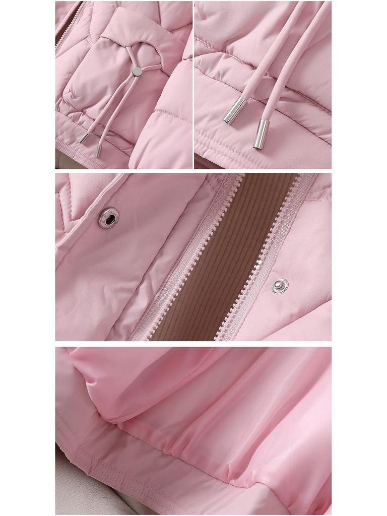 Women's Autumn/Winter Short Cotton Coat: Warm, Thick, Loose Fit with Fashionable Stand-Up Collar