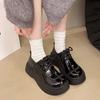British Style Thick-soled Heightening Small Leather Shoes for Women 2025 This Year's New Soft-soled Comfortable and Lightweight College Style Lo