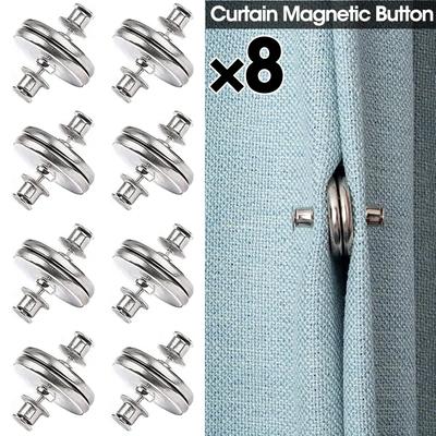 4/8 Paar magnetische Vorhängeknöpfe, abnehmbare Vorhangbefestigung, Befestigungsclip, verhindert Lichteinstellung, Fenstergitter, schließen, Magnetschnalle