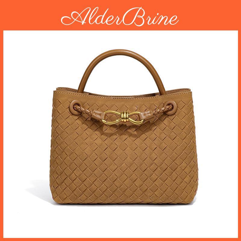 Bag Suede Womens Woven Matte Crossbody Bag Retro Handbag Largecapacity Commuting Singleshoulder Bag