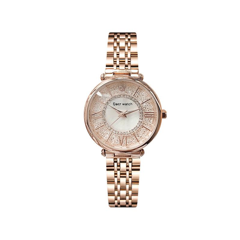 Student Watch Female Ins Style Simple Temperament High School Junior High School Rhinestone Mobile Watch Female Starry Sky Ladies Watch.