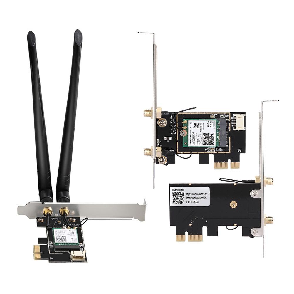 Dual Antenna Network Card Computer Accessory Wireless WIFI 6th Generation for Inel AX200