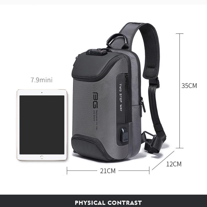 New Style Chest Bag Men's Anti-theft Shoulder Bag Technology USB Portable Outdoor Men's Cross-body Chest Bag