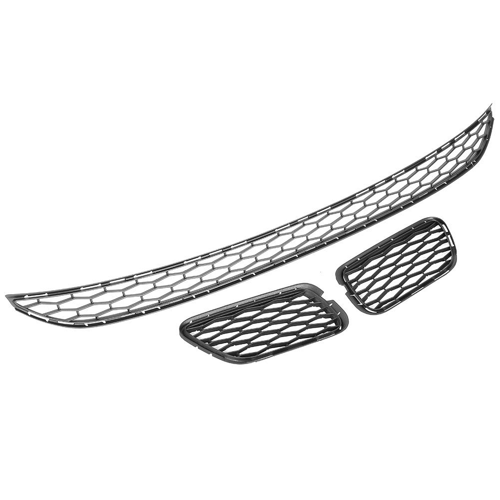 3Pcs Front Bumper Lower Grill Set Grille Cover Fit for Maserati Quattroporte 2014?2017
