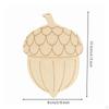 10 Pieces Acorn Wooden Tag Diy Acorn-Shaped Ornament Customizable for Teachers