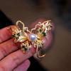 New Gilded Three Color Butterfly Brooch 8-9mm Natural High Quality Freshwater Pearl Brooch Zhuji Pearl Collar De Perlas