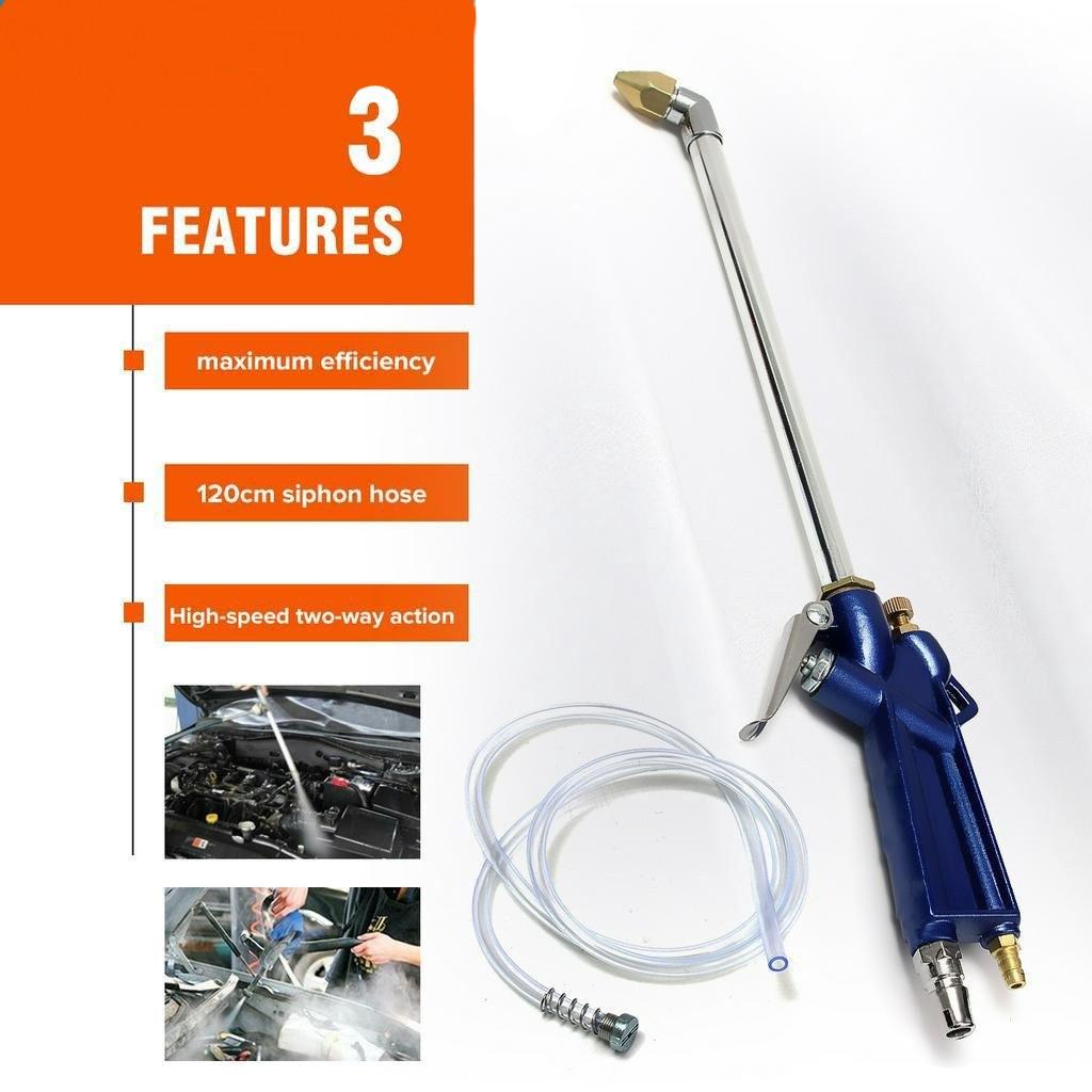 400 mm Motoröl-Reinigungswerkzeug, Auto-Wasser-Reinigungspistole, Druckluftwerkzeug mit 120 cm Schlauch, Maschinenteile, Legierung, Motorpflege