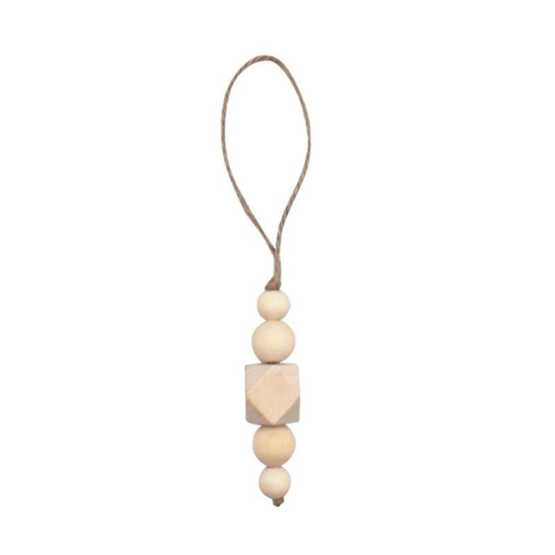 Wood Bead String Vintage Inspired Decorations for Indoors Bohemian Wood Bead String Charm Home Addition Ornament Decor