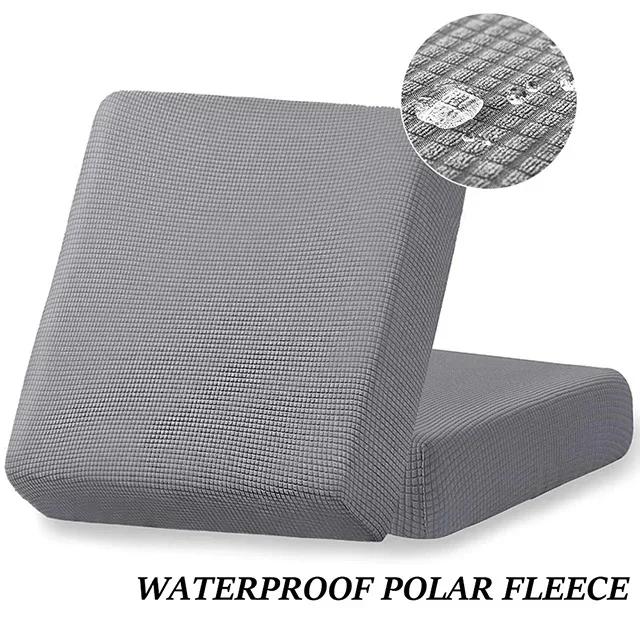 

Водонепроницаемый чехол на подушку сиденья дивана Жаккардовый полар-флис Чехлы для дивана Эластичный Съемный Чехол для дивана Защита мебели от домашних животных и детей Plus L светло-серый