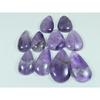 425Cts. Natural Amethyst Lace Agate Pear Cabochon Loose Gemstone 10Pcs Lot C-3942