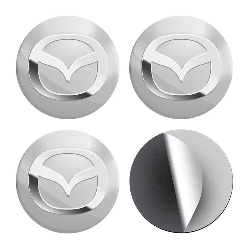 For Mazda 4pcs 56mm Car Emblem Wheel Hub Center Cap Stickers 2 3 5 M5 Ms CX-4 CX-5 CX6 CX7 M3 M6 MX3 MX5 Rx8 bg1