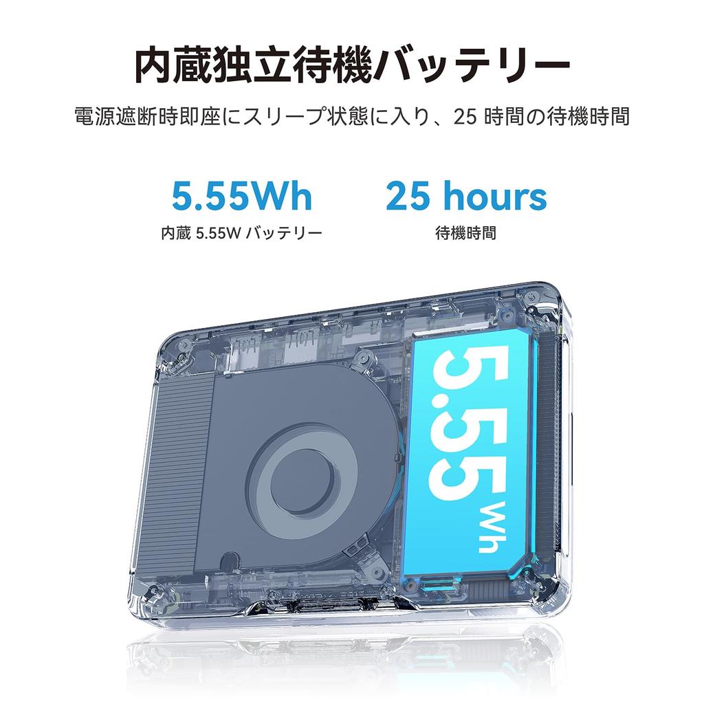 Khadas Mind 2 Mini Intel Core Ultra 5 16GB 512GB Standby 435g Windows 11 SD Card AI PC PC, 125H, RAM, SSD, Built-in Battery, Weight, Home, Slot,