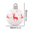 Giant Inflatable Christmas Ball Moose-Patterned Christmas Decoration Xmas Tree Ornament Decorated Ball Festival Party Supplies
