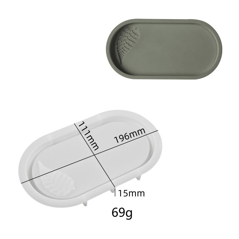 1pc Oval Coaster Epoxy Resin Clay Casting Silicone Mould Tray Storage Gypsum Tray Mold DIY Jewelry Tray Dishes