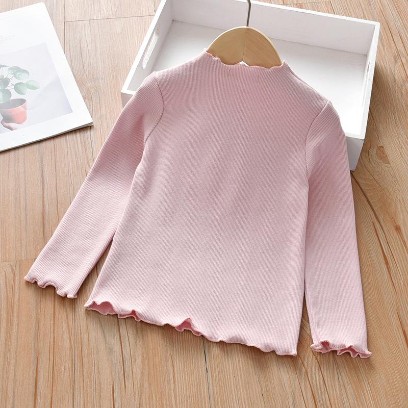 Girls' Spring Sweater: 2025 Lightweight Half-High Neck Long Sleeve Top