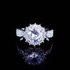 Sparkling Micro Pave Zirconia Ring Women Fashion Wedding Band Jewelry Accessories