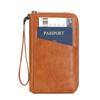 PU Leather Passport Clip Wallet Anti-Theft RFID Blocking Travel Document Bag Large Capacity Waterproof RFID Passport Holder