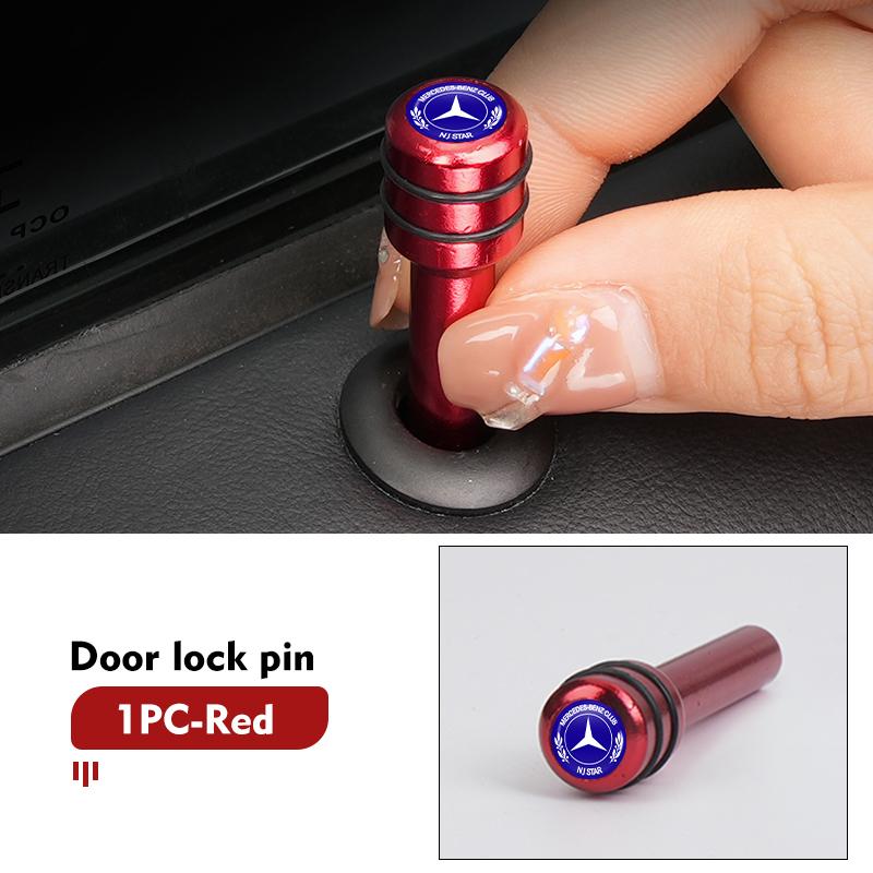 For Mercedes Benz Car Door Lock Pin Screw Knob Security Protection Accessories AMG A C E S G Class W201 W210 W108 W204 W205 W203