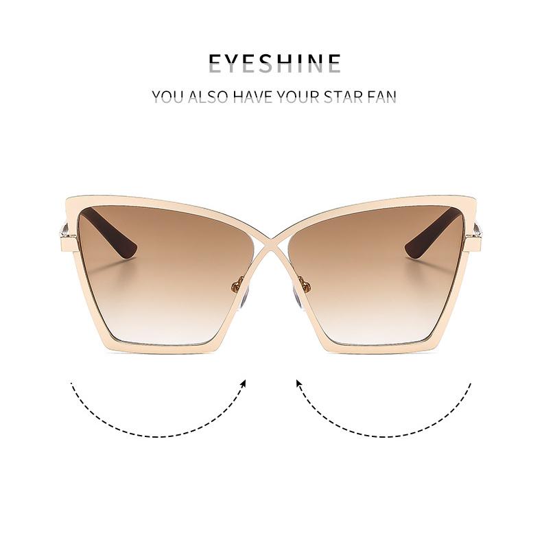 Women's Sunglasses, New Metal Large-frame Sunglasses.