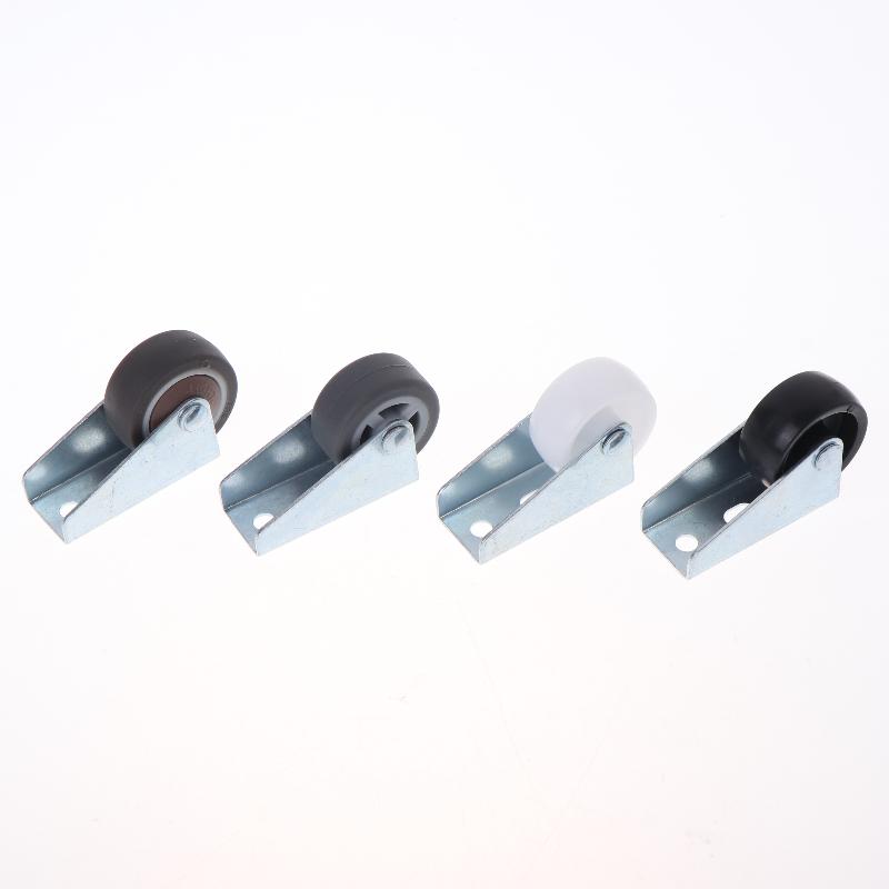 4Pcs Solid Fixed Caster Wheels Wear Resistant Movable Directional Rollers for Warehouse Trolleys Storage Shelves Household Furniture