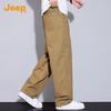 JEEP Men's 2025 Loose Fit Pure Cotton Casual Pants