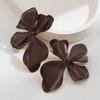Simple Retro Baroque Style Spray Paint Petal Earrings High-end Versatile Party Ball Earrings