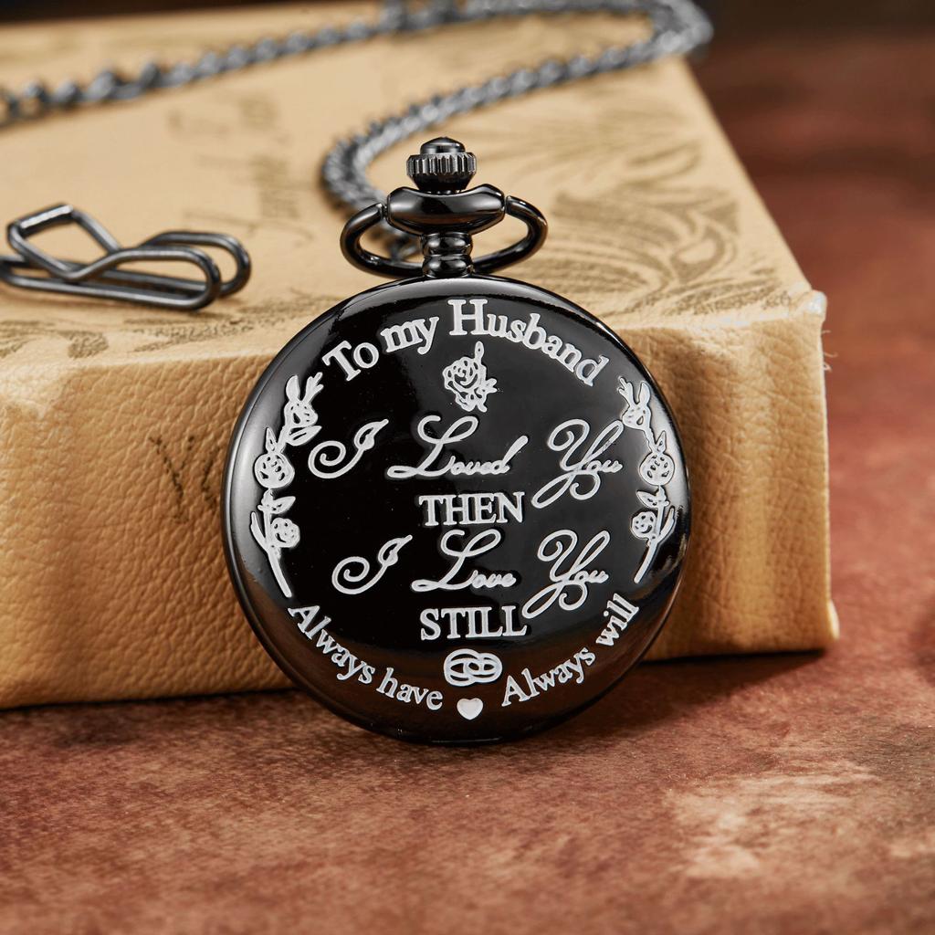 Engraved Vintage Quartz Pocket Watch Pendant Vintage Pocket Watch