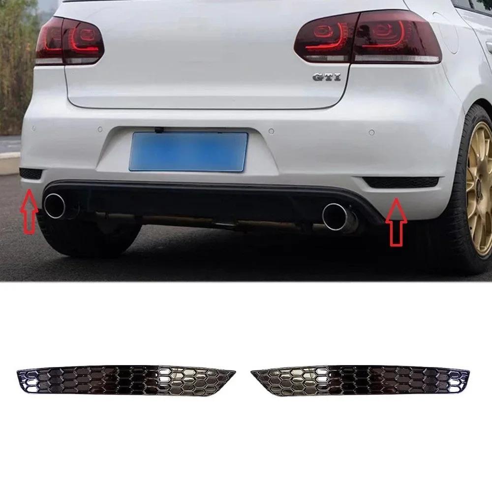 BRQ1 For VOLKSWAGEN VW GTI Glossy Black Rear Bumper Reflector Honeycomb Double-Sided Tape Mounting For Volkswagen Golf 6/7/7.5/8 GTI oq2
