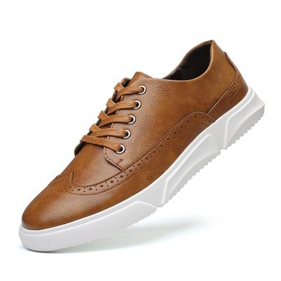 New Men's Casual Shoes Fashion British Plate Shoes Lace-up Block Retro Single Shoes Men's Shoes Vulcanized Shoes Plus Size 39-48
