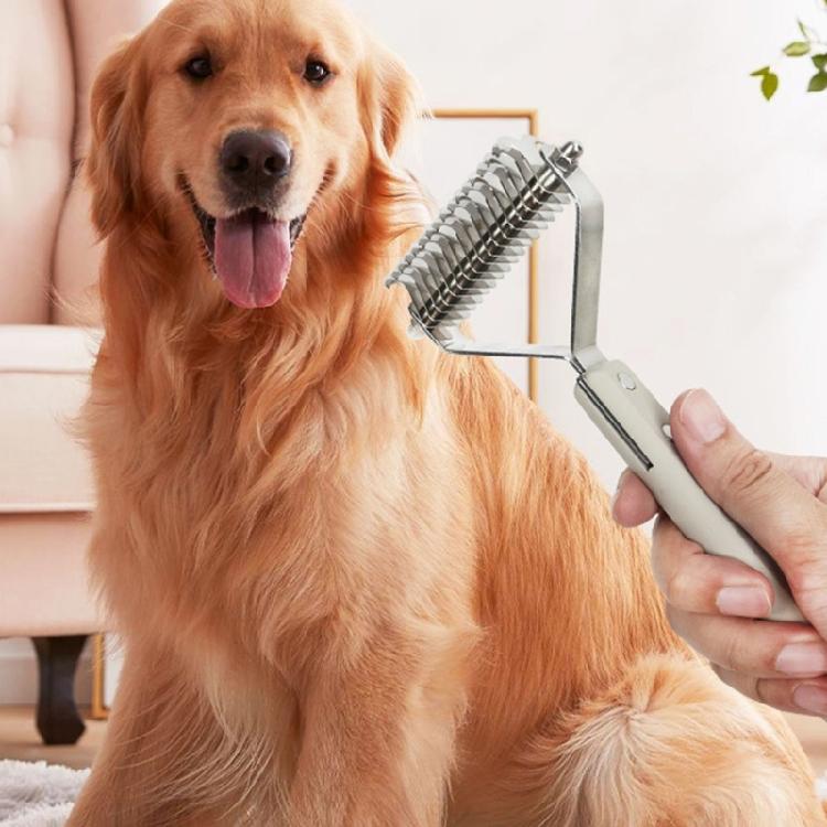 Multiuse Pet Massage Comb For Thick Furs Coat Quick Detangler Tool With Easy to Grip Handle Slicker Brush for Home Use
