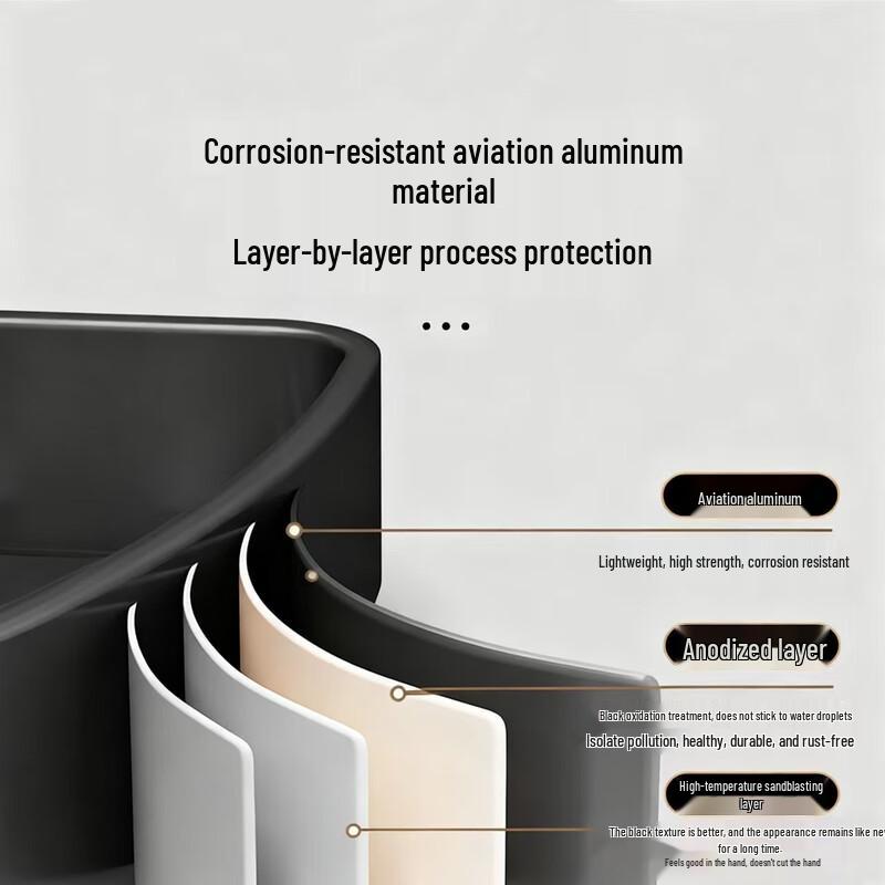 Xinpei No-Drill Aluminum Bathroom Corner Shelf