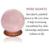 Reiki Crystal Products Natural Crystal Stone Ball - Sphere Rose Quartz Ball for Reiki Healing Stone Ball 30 Mm