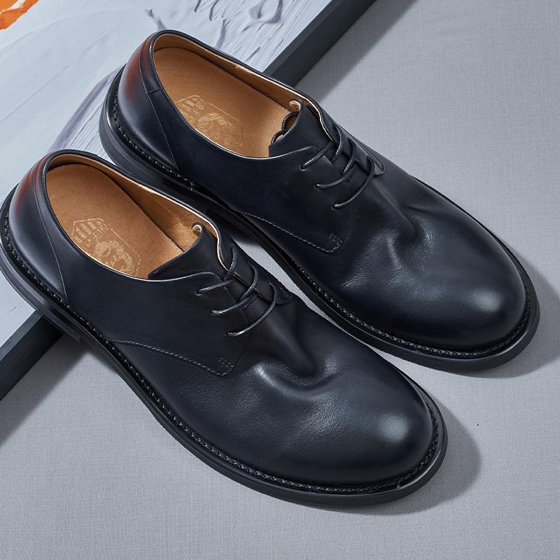 Pantofi de piele retro preppy pentru bărbați - Stil britanic, încălțăminte casual respirabilă