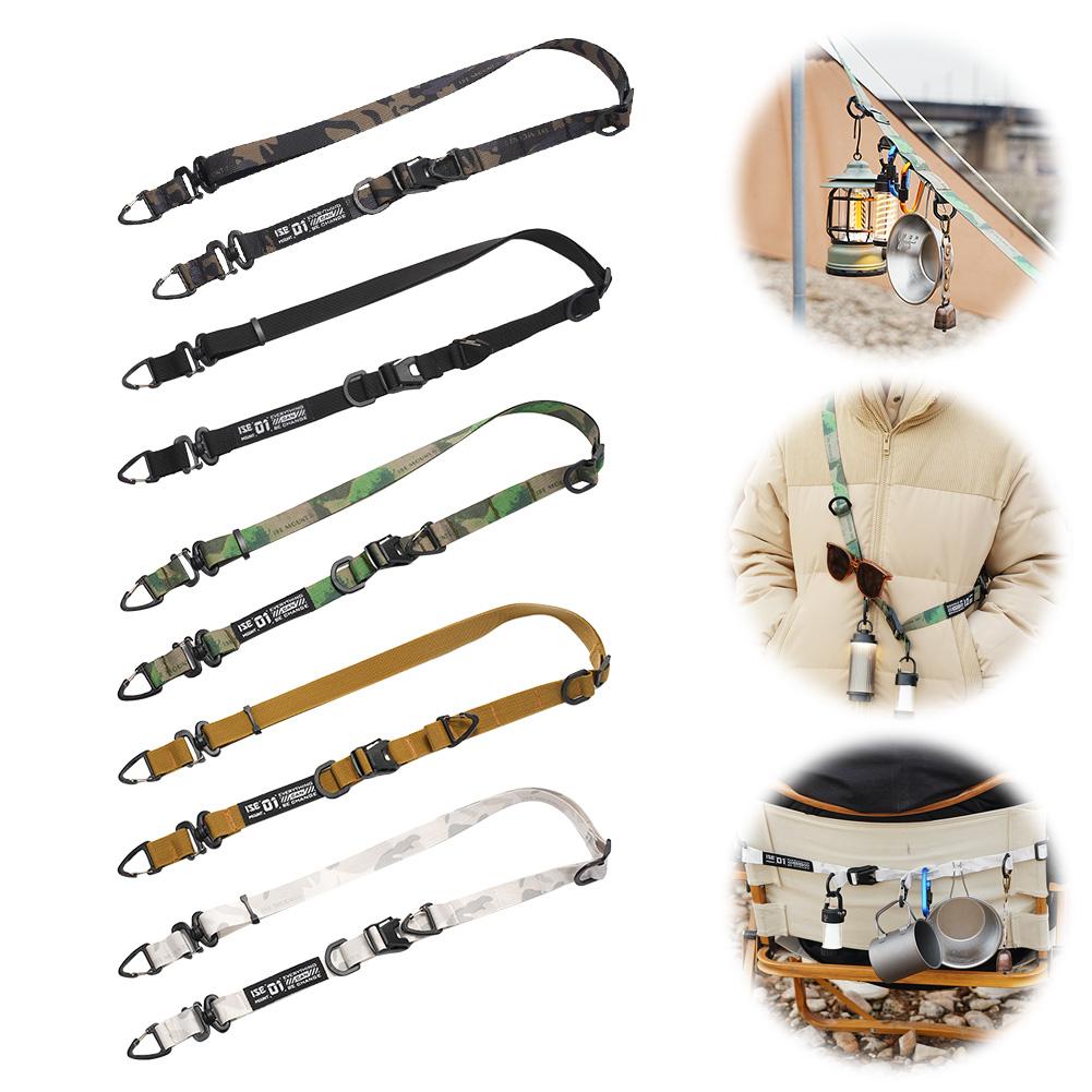 Tactical Shoulder Strap Quick Release Adjustable Crossbody Bag Strap with Hanging Ring Outdoor Camping Molle Extensible Accessor