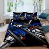 3D printed Mobile Suit Gundam bedding set, printed single duvet cover and pillowcase three-piece set, available in children's
