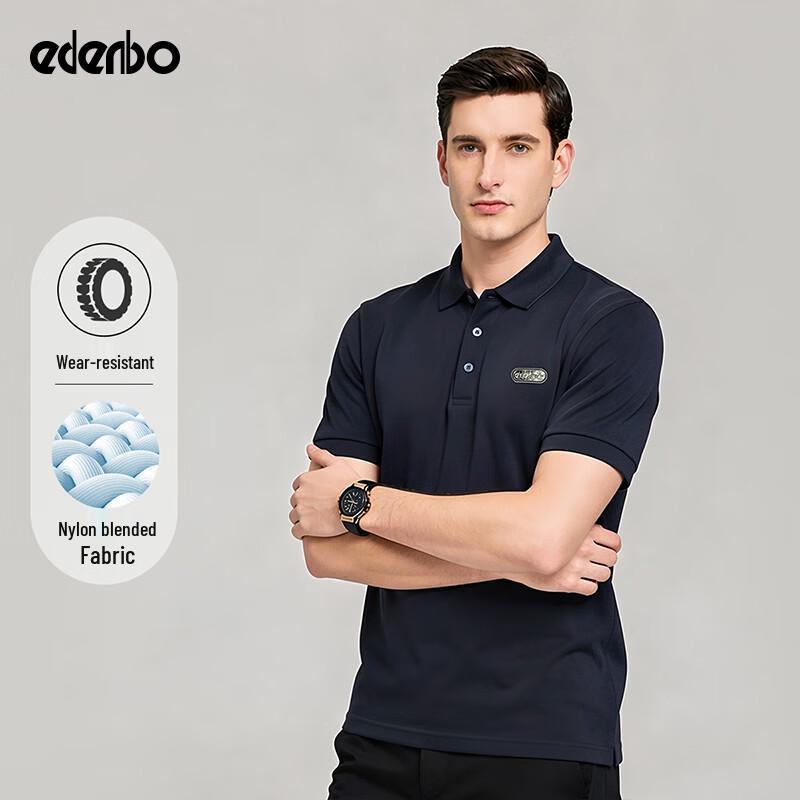 Edenbo Men s Business Casual Short-Sleeve Polo T-Shirt L