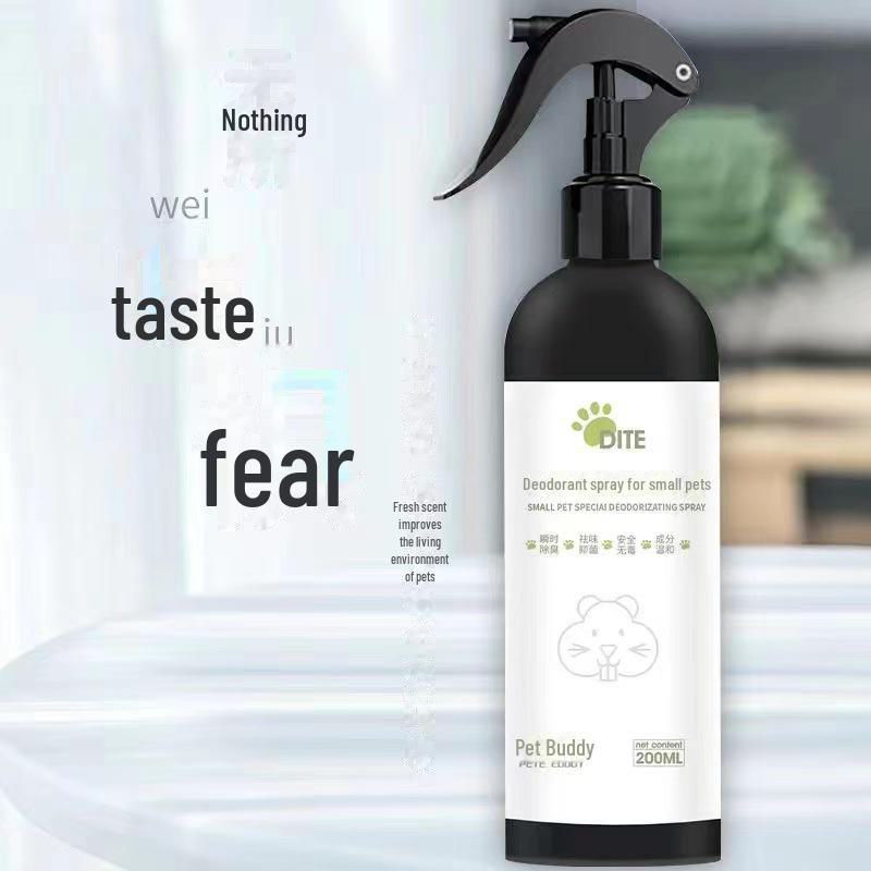 Antibacterial Deodorant Spray for Hamster, Guinea Pig, and Rabbit Cages – Neutralizes Urine Odor and Freshens Sawdust