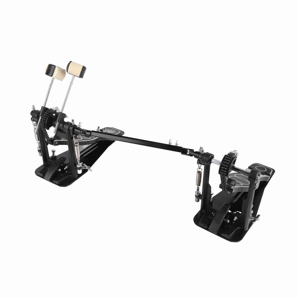 Dubbelpedal Fast Grepp Stabil Kraftfull Användning Zink Aluminium Professionell Trumfot Kick