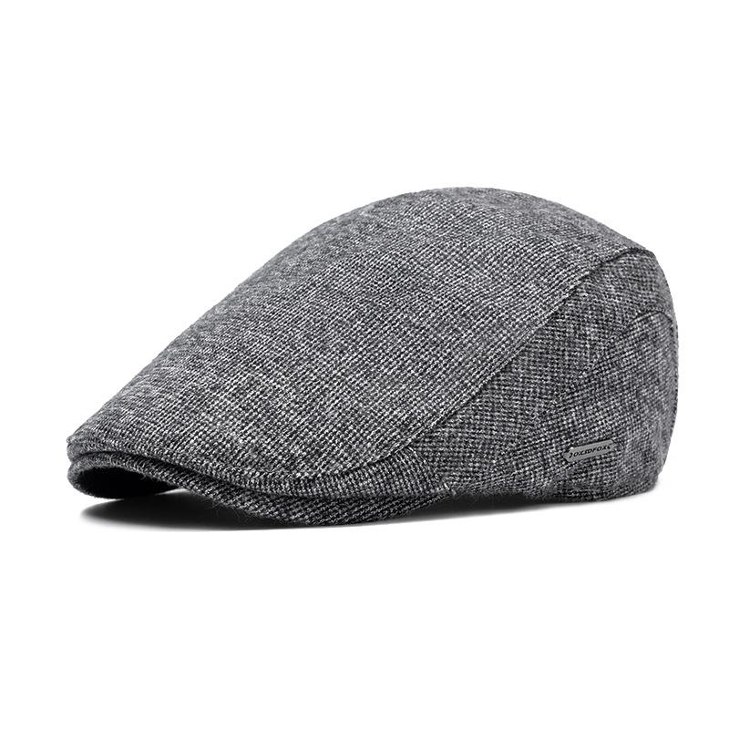 Autunno e inverno berretto termico in velluto da uomo berretto in maglia casual berretto alla pescatora britannico