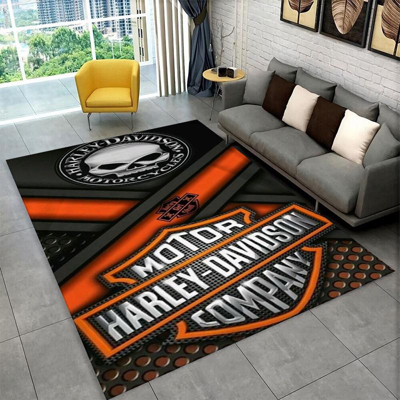 Classic H-Harleys Racing Moto Carpet Rug for Playroom Bedroom Living Room Sofa Home Decor,kid Game Area Rug Non-slip Floor Mat