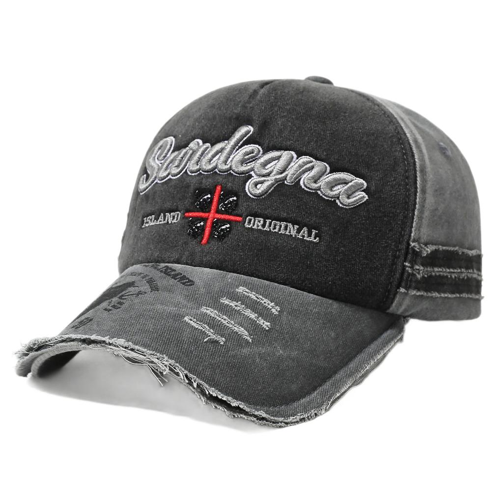 New washed and old embroidered letter baseball cap men's and women's cap versatile outdoor sunshade sun protection hat
