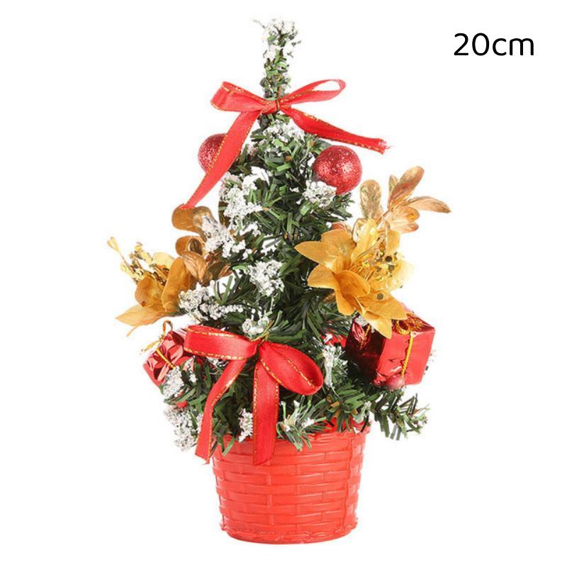 1Pcs 20/30/40Cm Mini Artificial Christmas Tree Pine Needle Tree Mini Xmas Tree Christmas Decor Desktop Ornament New Year Gift