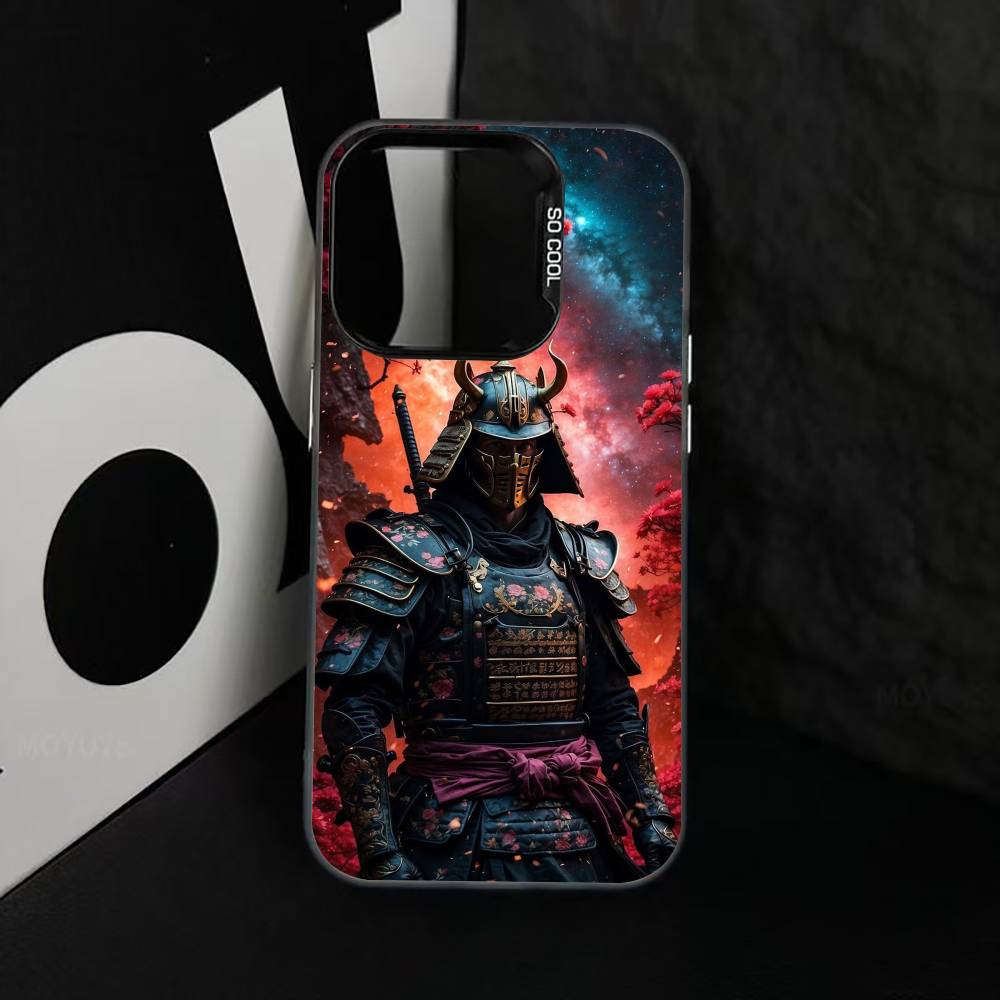 

J-Japanese Bushido S-Samurai Phone Case For iPhone 17,16,15,14,13,12,11 Plus,Pro Max,XS,Colored Silver Plated Inside Cover iPhone12